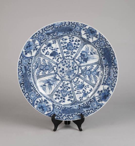 Blue and White Glazed Charger