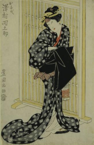 Kabuki Actor Sawamura Tanosuke II Portraying the Beautiful Courtesan Ochiyo
