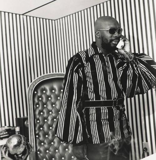 Isaac Hayes in his Stax Office, 1970s