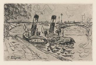 Le Pont des Arts avec Remorquers (The Pont des Arts with Tugboats)	