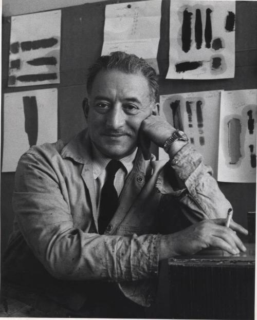 Marvin Lazarus, Adolph Gottlieb in his 23rd St studio, 1965. © Roberta Fast Lazarus