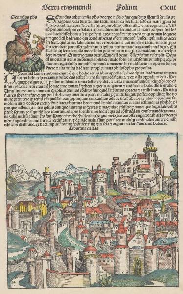 View of Tiburtina from the Liber Chronicarum (or Nuremburg Chronicle)