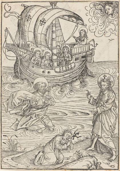 St. Peter Walking on Water and Christ Casting Out Demons