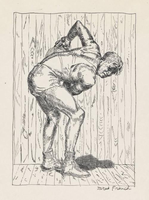 Study of a Man Holding a Medicine Ball