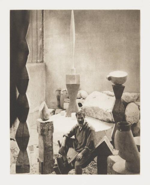 Brancusi in His Studio, Paris, 1925