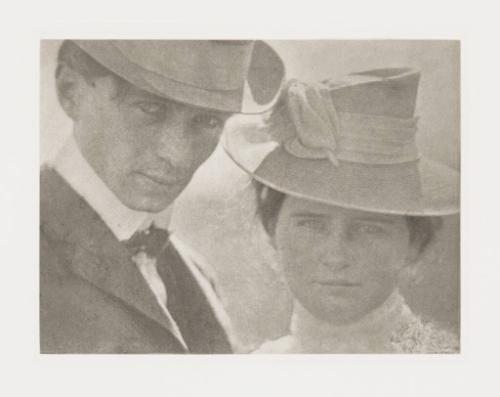 Self-Portrait with Sister, Milwaukee, 1900