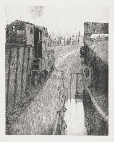 Two Trains Passing In The Rain
