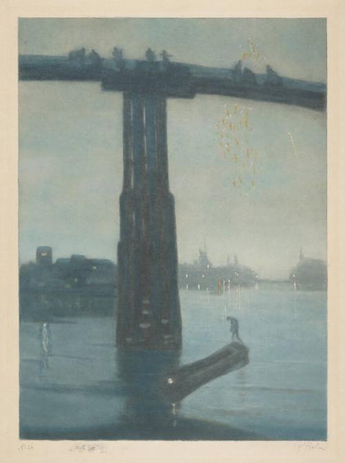 Nocturne: Blue and Gold, Old Battersea Bridge (After Whistler)