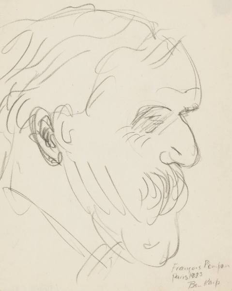 Portrait Sketch Of Francois Pompon