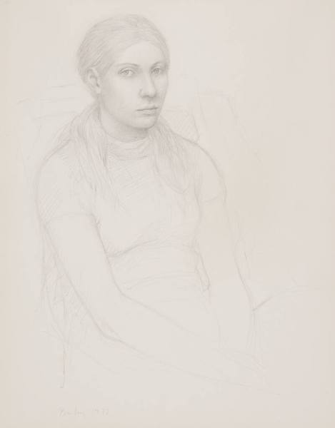 (Bust of a girl with a short-sleeved turtleneck sweater)