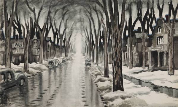 Street Vista in Winter