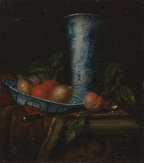 (Still life with Vase and Bowl of Fruit)