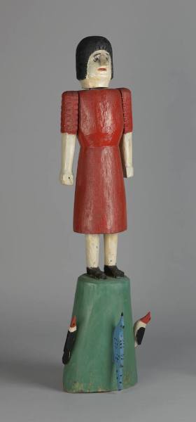 Folk Carving of a Woman