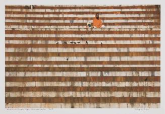 Sadhu on Steps of Temple Honoring Hindu God Lord Shiva