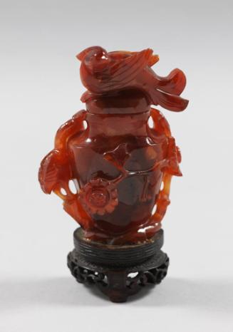 Red Snuff Bottle With Lid