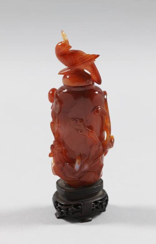 Red Snuff Bottle With Lid