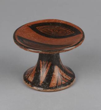 Polychrome Pedestal with Small Bowl